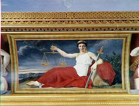 Plafond : La France victorieuse à Bouvines (1214)., image 2/4