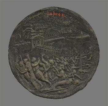 Médaillon : la prise d'Anvers, 1577, image 2/2
