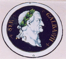 Plaque circulaire : Galba, d'une série de douze plaques (MRR 260 à 271), image 3/3
