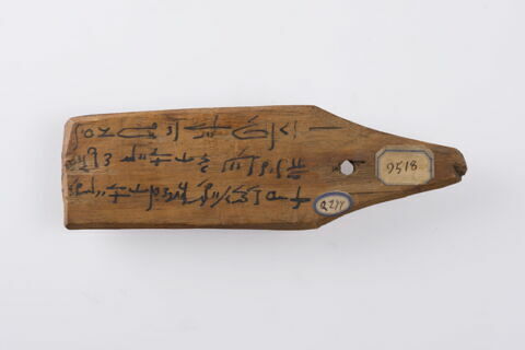 étiquette de momie en palette ; étiquette de momie biface