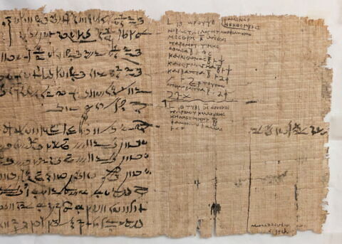 papyrus littéraire ; papyrus documentaire