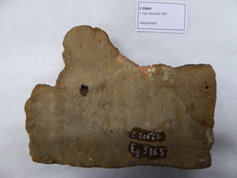 figurine d'Harpocrate phallique ; figurine de femme au tambourin, image 2/2