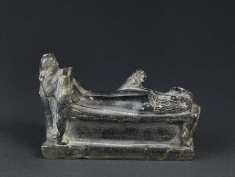 serviteur funéraire gisant double ; figurine, image 2/5