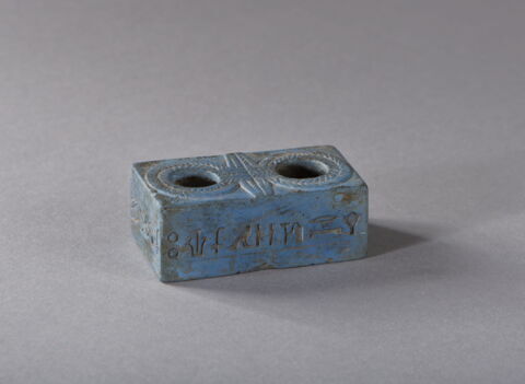 godet de scribe double ; godet de scribe rectangulaire à 2 cupules rondes
