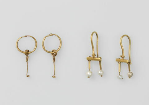 boucle d'oreille en barrette à 2 pendentifs, image 2/2
