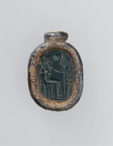scarabée ; chaton de bague