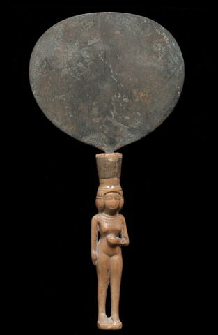 miroir à manche figuré ; miroir en disque aplati, image 3/3