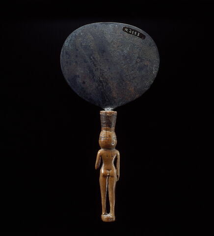 miroir à manche figuré ; miroir en disque aplati, image 2/3