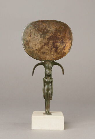 miroir à manche figuré ; miroir en disque aplati, image 8/16