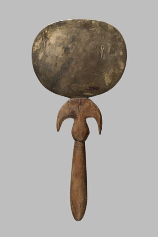 miroir en disque circulaire ; miroir à manche papyriforme, image 2/3