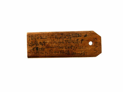 étiquette de momie en palette ; étiquette de momie biface