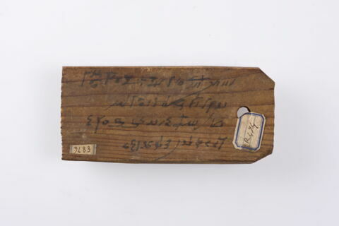 étiquette de momie en palette ; étiquette de momie biface