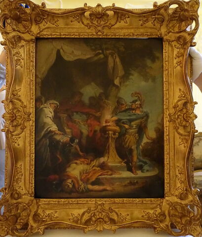 Mucius Scaevola devant Porsenna. Esquisse.