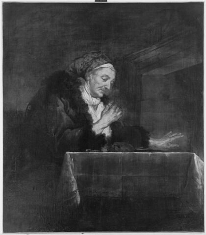 Vieille femme mangeant au coin du feu, image 3/3