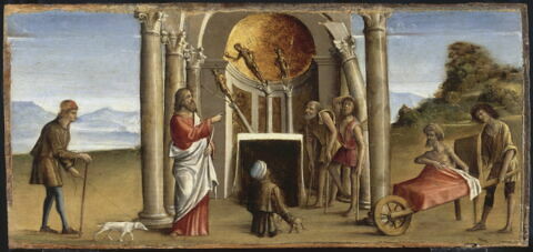 Saint Barthélemy faisant tomber l'idole Astaroth