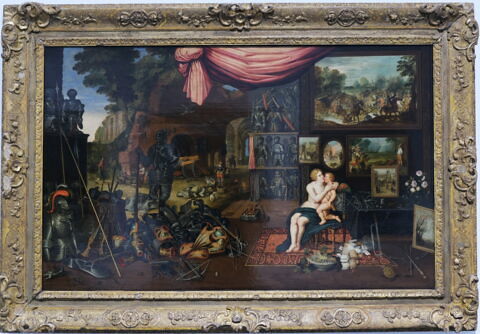 Vénus et l'Amour dans un cabinet d'amateur