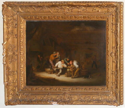 Paysans dans une taverne ou scène de taverne ou Tabagie, image 7/9