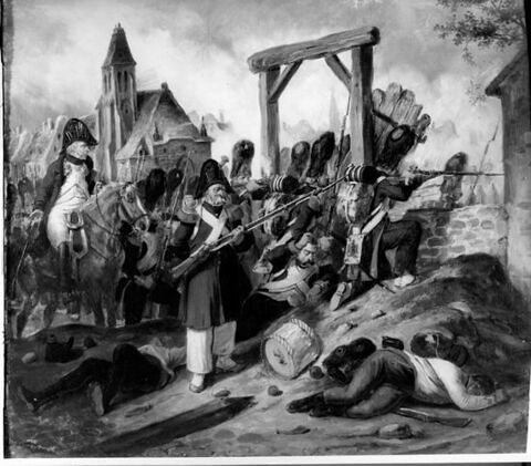 L'Attaque du village, dit aussi Combat près d'une barrière, image 7/7