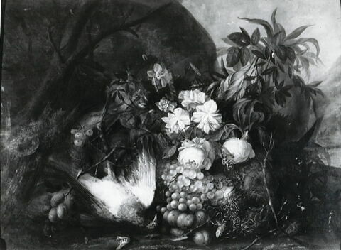 Nature morte aux roses, fruits et oiseaux morts, image 8/8