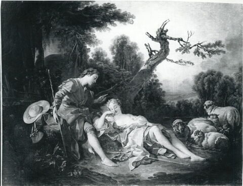 Sujet pastoral. La Bergère endormie, image 3/3