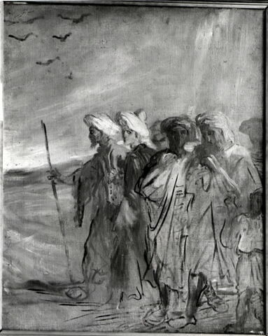 Joseph vendu par ses frères. Esquisse.