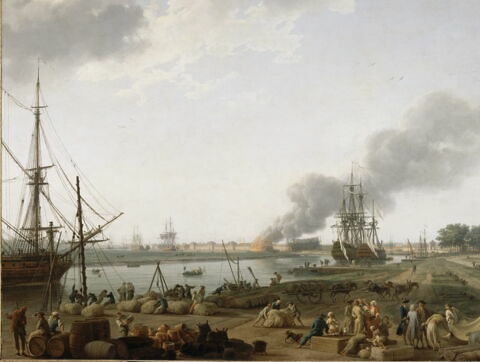 Vue du port de Rochefort ; prise du Magasin des colonies, image 5/6
