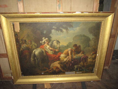 Annibal ayant retrouvé le corps de Marcellus parmi les morts, après avoir pris son anneau, lui fait donner la sépulture, image 2/2