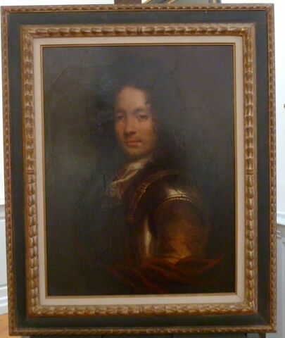 Portrait d'homme à mi-corps en cuirasse