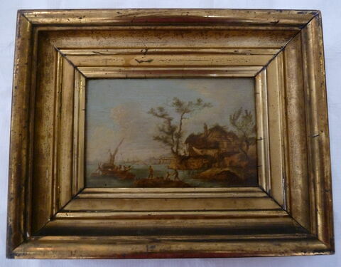 Paysage avec une barque