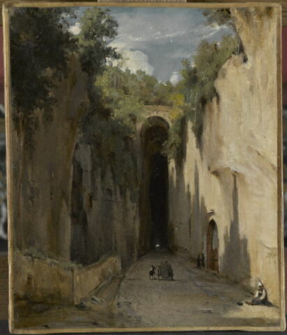 Entrée de la grotte de Pausilippe à Naples