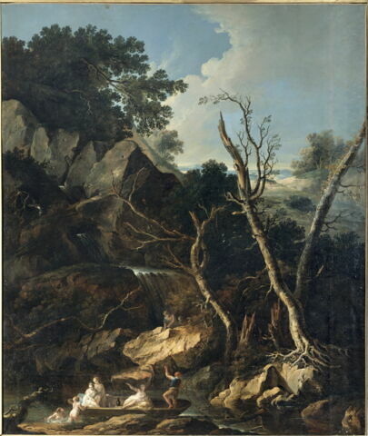 Les Baigneuses ; paysage