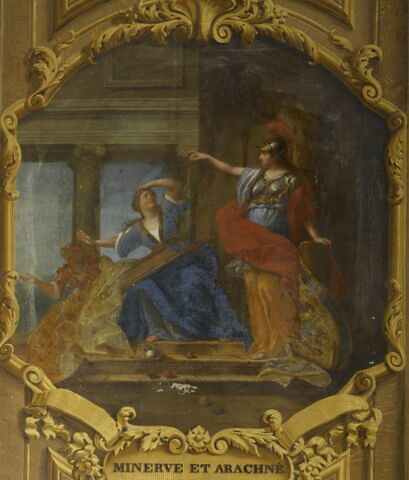 Minerve changeant Arachné en araignée