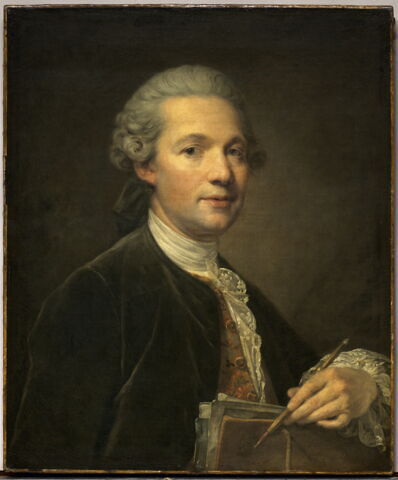 Portrait d'un artiste, dit aussi : Portrait de l'architecte Ange Jacques Gabriel, ou Portrait de Greuze lui-même de l'architecte Gabriel.