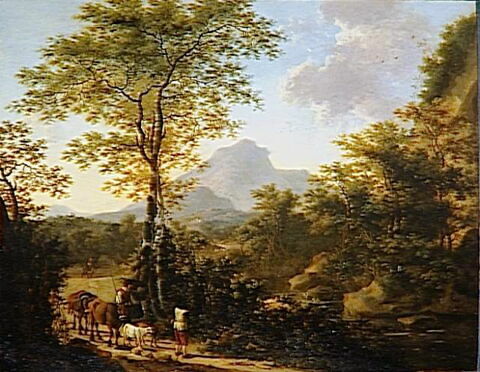 Paysage avec paysans conduisant un troupeau, image 5/5