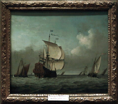 Marine avec vaisseau amiral sous légère brise, image 3/3