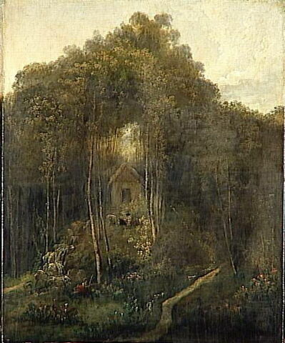 Paysage. Cabane dans un bois, image 3/3