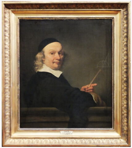Portrait d'un mathématicien traçant une figure de géométrie, image 2/9