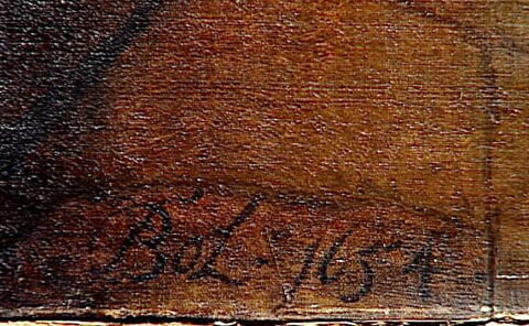 Portrait d'un couple accoudé à la balustrade d'un perron, dit autrefois Portrait du peintre Ferdinand Bol et de sa femme Lisbeth Dell, image 5/5