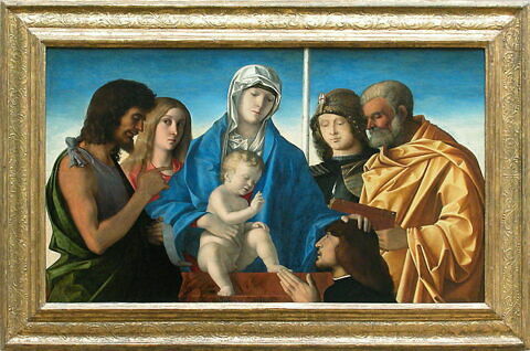 La Vierge et l'Enfant entourés de saint Jean Baptiste, sainte Marie-Madeleine, saint Georges, saint Pierre et un donateur, image 2/3