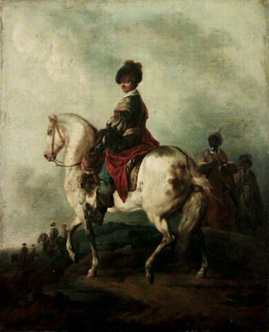 Cavalier sur un cheval blanc, image 2/2