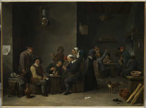 Intérieur de cabaret. La partie de cartes