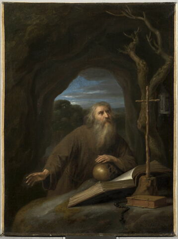Saint Jérôme en prière dans une grotte