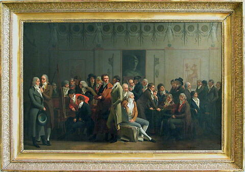 Réunion d'artistes dans l'atelier d'Isabey., image 2/5
