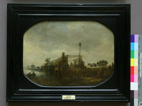 Paysage avec charrette sur une digue, image 2/4
