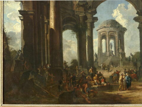 La Prédication d'un apôtre dans des ruines d'architecture d'ordre dorique, image 2/4