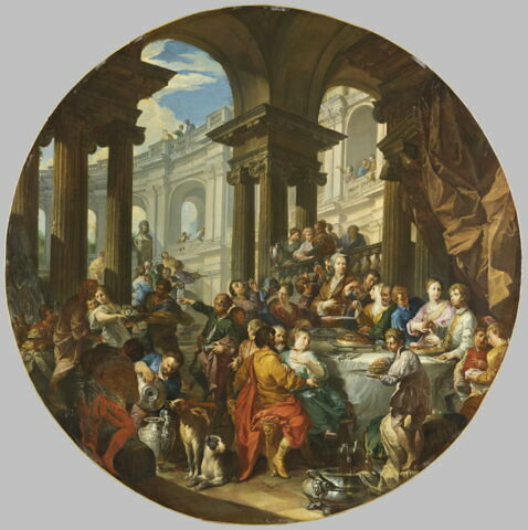 Festin donné sous un portique d'ordre ionique