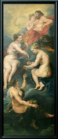 Les Parques filant le destin de la reine Marie de Médicis sous la protection de Jupiter et de Junon, image 2/2