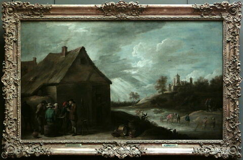 Cabaret près d'une rivière, avec des pêcheurs au filet, image 2/3