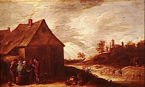 Cabaret près d'une rivière, avec des pêcheurs au filet, image 3/3