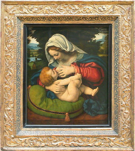 La Vierge allaitant l'Enfant, dit La Vierge au coussin vert, image 12/12
